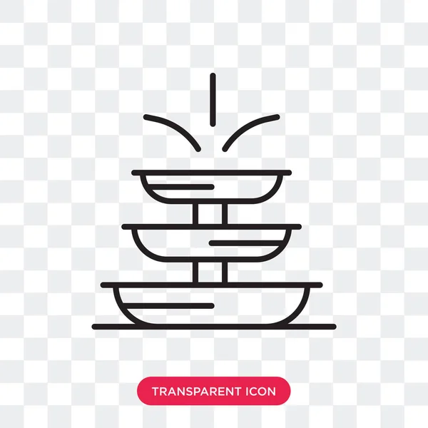 Icône vectorielle fontaine isolée sur fond transparent, Fountai — Image vectorielle