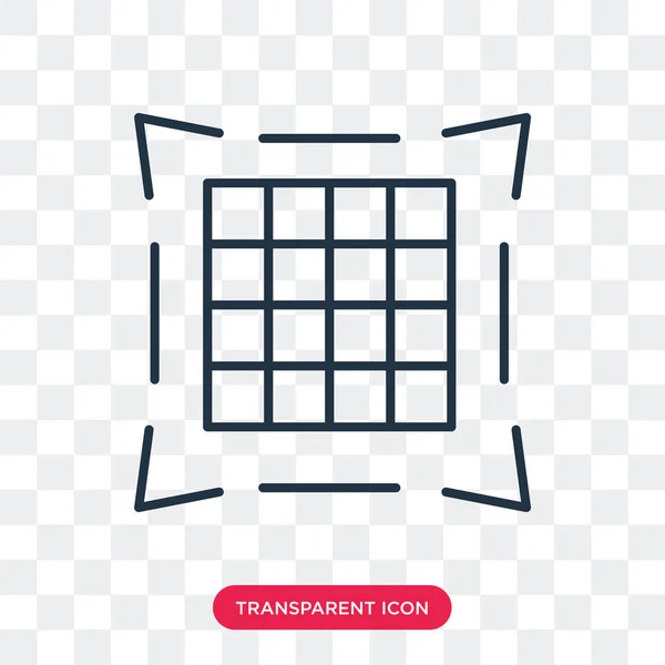 Grid vector icon isolated on transparent background, Grid logo design — Stock Vector