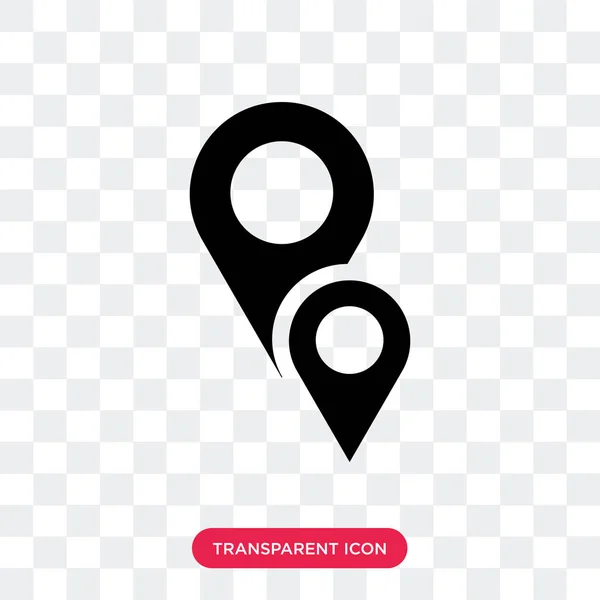 Localización de mapas icono vectorial aislado sobre fondo transparente , — Vector de stock