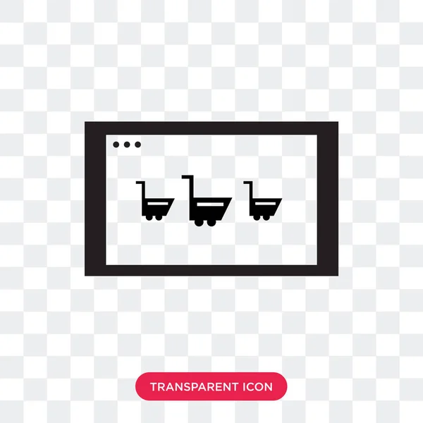 Boutique en ligne icône vectorielle isolé sur fond transparent, Onli — Image vectorielle