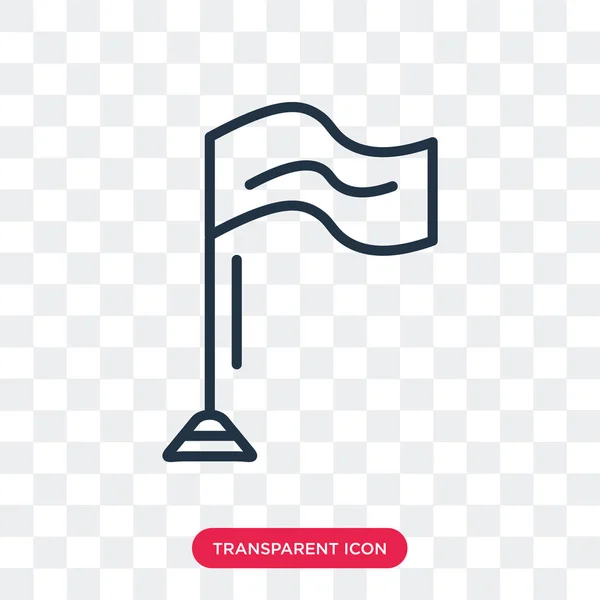 Bandera icono del vector aislado sobre fondo transparente, diseño del logotipo de la bandera — Archivo Imágenes Vectoriales