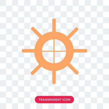 Saydam arka plan üzerinde dümen logosu d izole dümen vektör simgesi