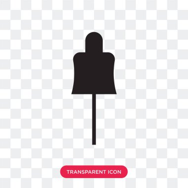 Manken üzerinde şeffaf backgro izole stand vektör simgesi