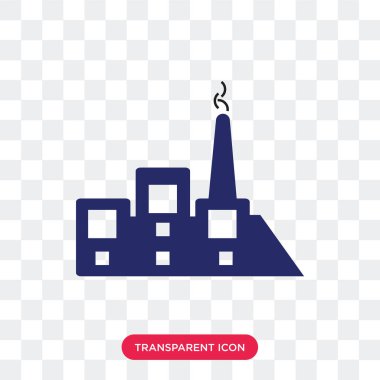 Saydam arka plan üzerinde SK izole fabrika bitki vektör simgesi