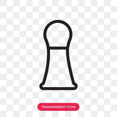 saydam arka plan üzerinde satranç logo izole satranç vektör simgesi