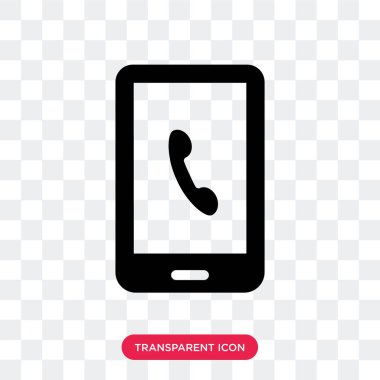 Saydam arka plan üzerinde akıllı izole Smartphone vektör simgesi