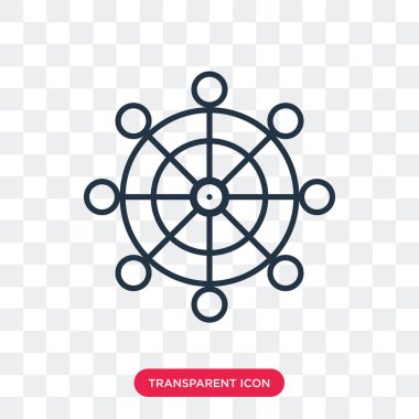 Saydam arka plan üzerinde gemi tekerlek logo tasarımı izole gemi tekerlek vektör simgesi