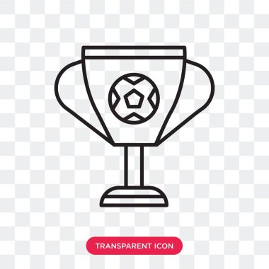 Saydam arka plan üzerinde Foo izole futbol Kupası vektör simgesi