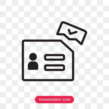 Saydam arka plan üzerinde oy lo izole oy vektör simgesi