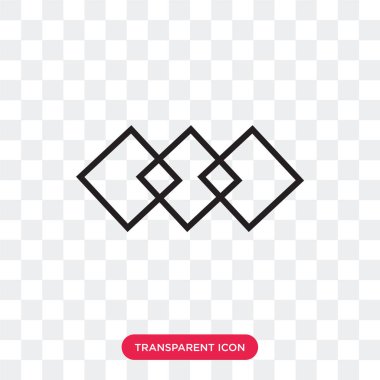 bağlı nesnelerden vektör simgesi üzerinde şeffaf arka plan izole