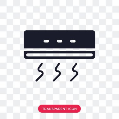 Saydam arka plan üzerinde izole Klima vektör simgesi, 