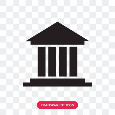 Saydam arka plan üzerinde Pu izole kamu Müzesi vektör simgesi