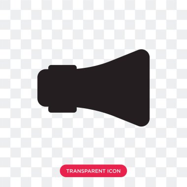 Saydam arka plan üzerinde Loud izole hoparlör vektör simgesi