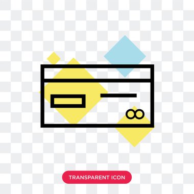 Saydam arka plan üzerinde CIT araba izole CIT kartı vektör simgesi