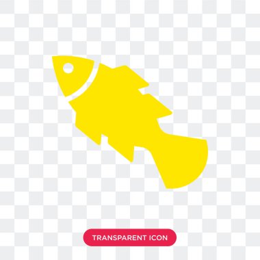 Saydam arka plan üzerinde izole gümüş melek balığı vektör simgesi,