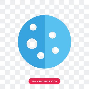 Saydam arka plan üzerinde tam m izole dolunay vektör simgesi