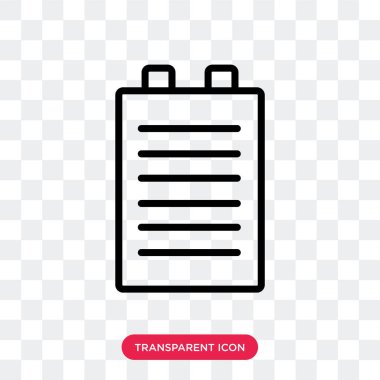 Saydam arka plan üzerinde Clipbo izole Pano vektör simgesi