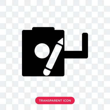 Saydam arka plan üzerinde Sharpe izole kalemtıraş vektör simgesi