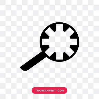 Saydam arka plan üzerinde S izole arama ayarı vektör simgesi