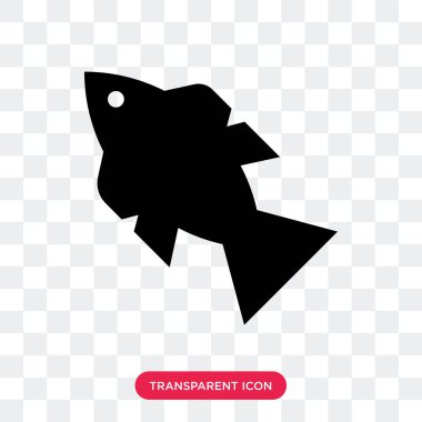 Dört baloncuklar vektör simgesi üzerinde şeffaf backg izole olan balık