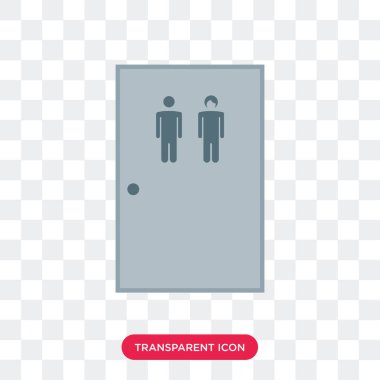 Saydam arka plan üzerinde tuvalet lo izole tuvalet vektör simgesi