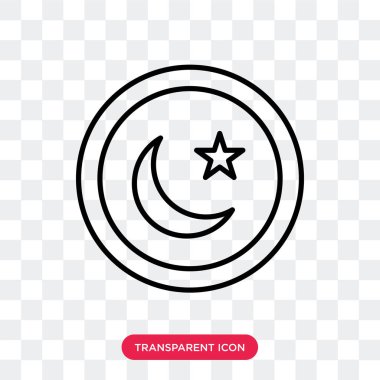 Saydam arka plan üzerinde Moon logo tasarımı izole ay vektör simgesi