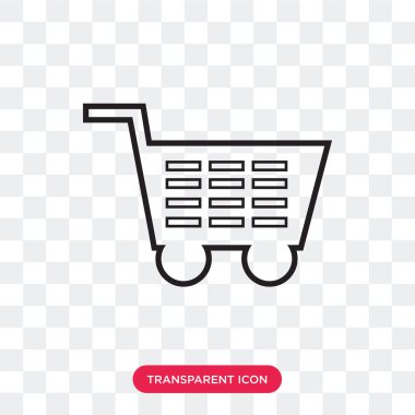 saydam arka plan üzerinde sh izole alışveriş kartı vektör simgesi