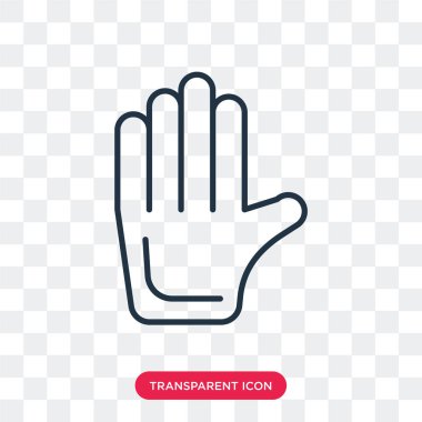 Saydam arka plan üzerinde el logo tasarım izole el vektör simgesi