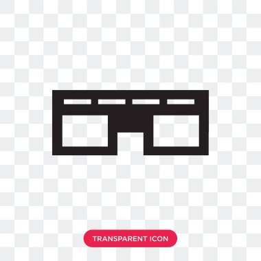 Saydam arka plan üzerinde gözlük izole gözlük vektör simgesi 