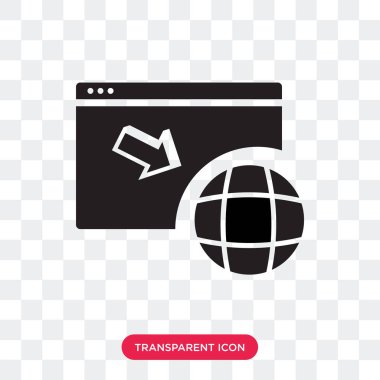 Saydam arka plan üzerinde Interne izole Internet vektör simgesi