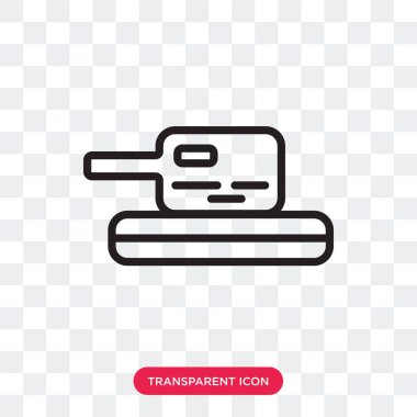 Saydam arka plan üzerinde Tank logosu d izole tank vektör simgesi