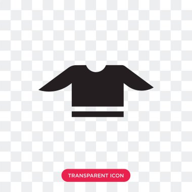 Saydam arka plan üzerinde T gömlek izole T gömlek vektör simgesi 