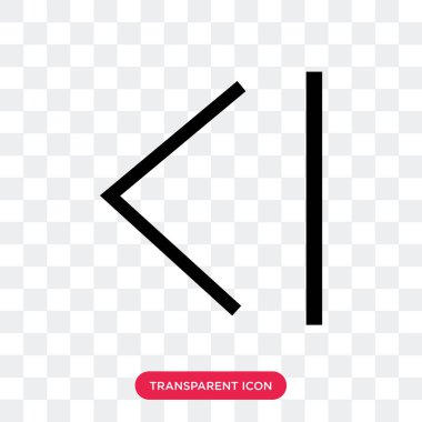 Şeffaf arka plan, arka logo d izole vektör simgesi geri