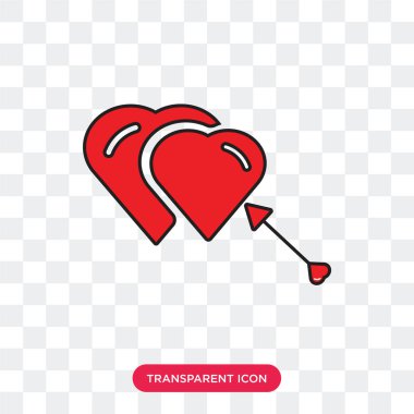 Saydam arka plan üzerinde aşk tanrısı logo izole Cupid vektör simgesi