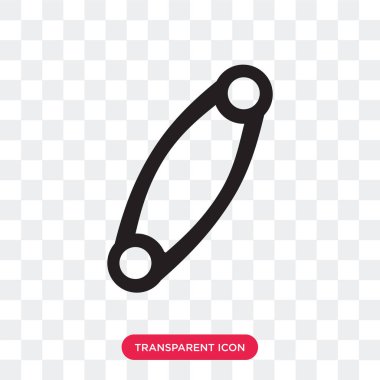 Saydam arka plan üzerinde PIN logosu des izole iğne vektör simgesi