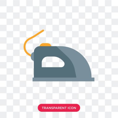 Saydam arka plan üzerinde demir logosu d izole demir vektör simgesi