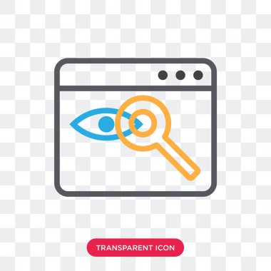 Saydam arka plan üzerinde tarayıcı izole tarayıcı vektör simgesi 