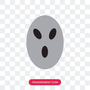 Saydam arka plan üzerinde hayalet logo izole hayalet vektör simgesi