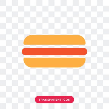 Saydam arka plan üzerinde sosisli sandviç izole sosisli sandviç vektör simgesi 