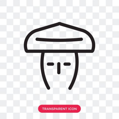 Şeffaf arka plan, şapkası logo des izole şapka vektör simgesi