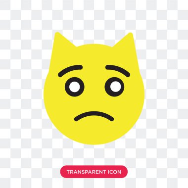 Saydam arka plan üzerinde kedi logo des izole kedi vektör simgesi