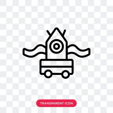 Saydam arka plan üzerinde uzaylı logo izole uzaylı vektör simgesi