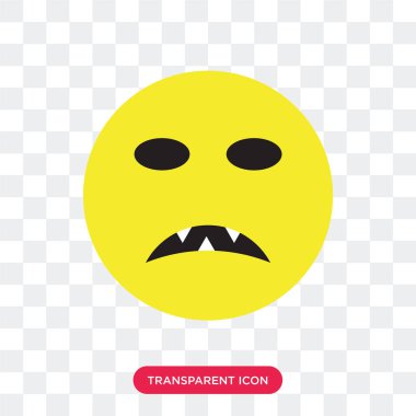 Saydam arka plan üzerinde çirkin logosu d izole çirkin vektör simgesi