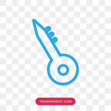 saydam arka plan üzerinde anahtar des izole anahtar vektör simgesi