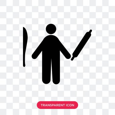 Saydam arka plan üzerinde Şef logosu d izole Şef vektör simgesi