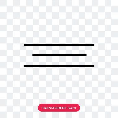 saydam arka plan üzerinde menü logo d izole menü vektör simgesi