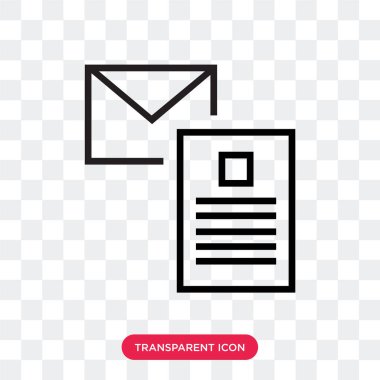 Saydam arka plan üzerinde posta logosu d izole posta vektör simgesi