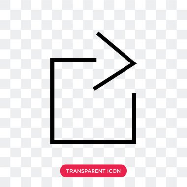 Saydam arka plan üzerinde Righ izole sağ ok vektör simgesi