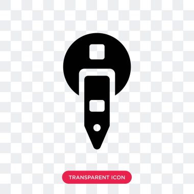 İzole parkmetre vektör simge şeffaf arka plan üzerinde Pa