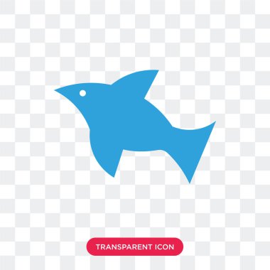 Yunus atlama vektör simgesi üzerinde şeffaf arka plan izole, 